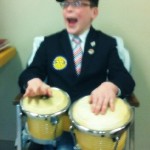 Luke on the drums!