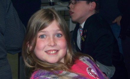 Luke looks on in the background!